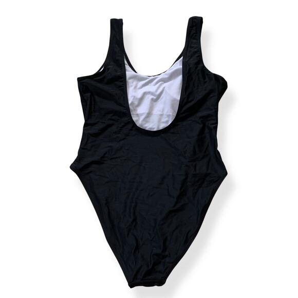 3/$20 NWOT Cupshe women's black babe scoop back one piece swimsuit SZ XL - Picture 2 of 8